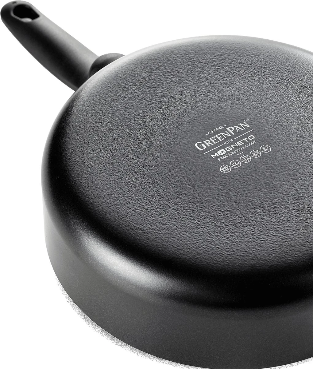 GreenPan Cambridge Hapjespan Met Deksel 28cm - Zwart - Inductie - PFAS-vrij 10 GreenPan Cambridge Hapjespan Met Deksel 28cm - Zwart - Inductie - PFAS-vrij - Afbeelding 10