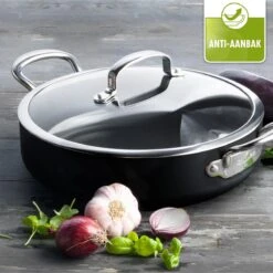 GreenPan Barcelona Infinity Pro Hapjespan Met Deksel 30cm - Zwart - Inductie - PFAS-vrij -Greenpan 1200x1200 130