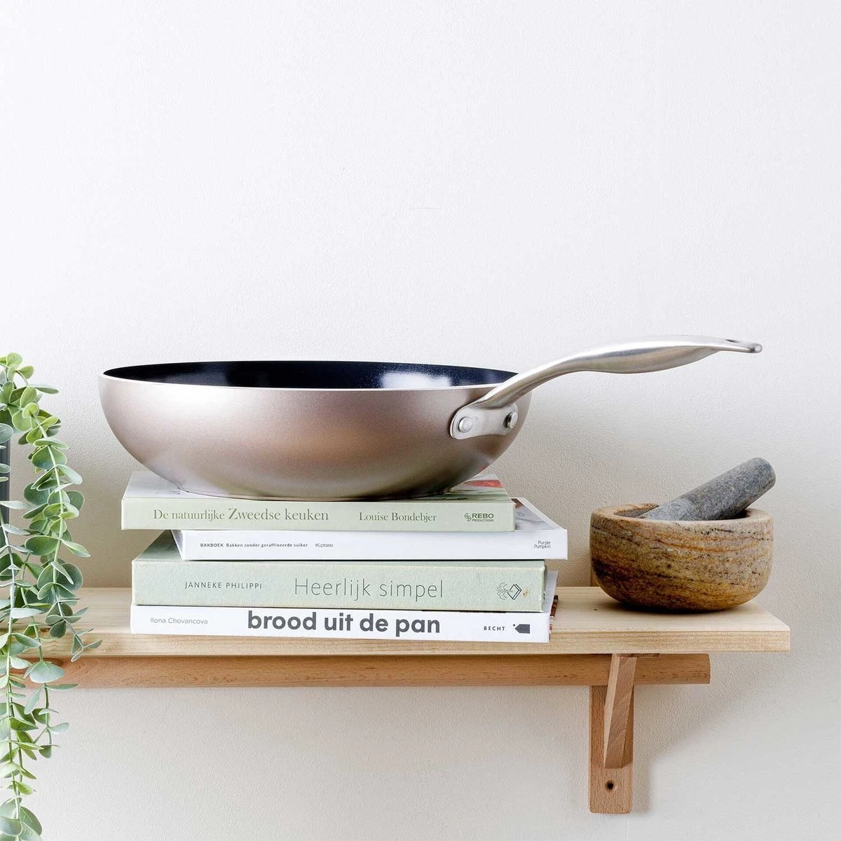 Greenpan Royal Wokpan Brons - 28 Cm 4 Greenpan Royal Wokpan Brons - 28 Cm - Afbeelding 4