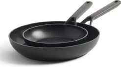 Greenpan KitchenAid Classic Aluminium Koekenpannenset 2-delig ø20+28cm - Zwart - Inductie