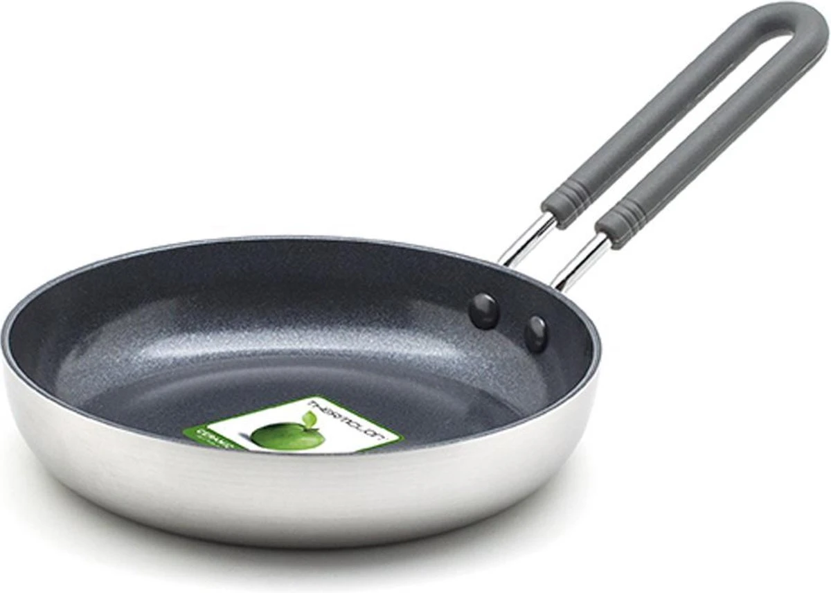 GreenPan Mini Koekenpan 14cm - Zilver - Inductie - PFAS-vrij 2 GreenPan Mini Koekenpan 14cm - Zilver - Inductie - PFAS-vrij - Afbeelding 2