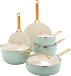 GreenPan Padova Mint Green Pannenset 6-delig