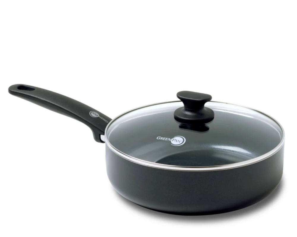 GreenPan Hapjespan Met Deksel - Cambridge - Infinity Black - ø 24 Cm / 3.1 Liter - Keramische Anti-aanbaklaag 1 GreenPan Hapjespan Met Deksel - Cambridge - Infinity Black - ø 24 Cm / 3.1 Liter - Keramische Anti-aanbaklaag