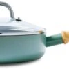 GreenPan Hapjespan Met Deksel - Mayflower - ø 24 Cm / 2.6 Liter - Keramische Anti-aanbaklaag