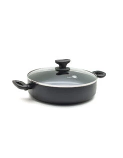 Greenpan Torino Rechte Sauteerpan/Hapjespan 28cm Met Deksel/2 Handgrepen Zwart
