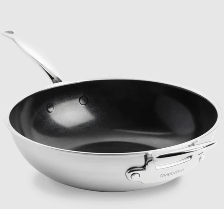 Greenpan Première Wok Met Keramische Laag ø 30 Cm 1 Greenpan Première Wok Met Keramische Laag ø 30 Cm